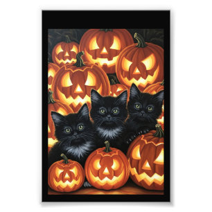 Black Cats & Jack O’Lanterns Photo Print