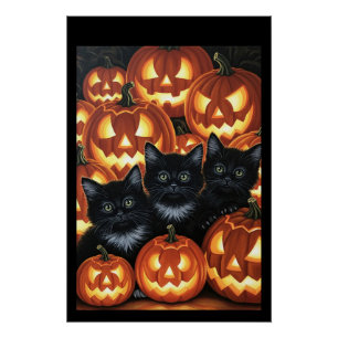 Black Cats & Jack O’Lanterns Poster