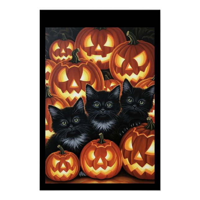 Black Cats & Jack O’Lanterns Poster (Front)