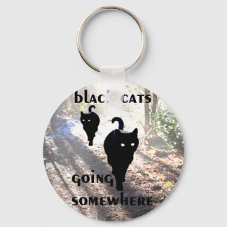 black cats key ring