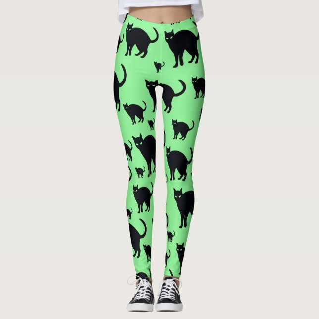 Black cats leggings (Front)