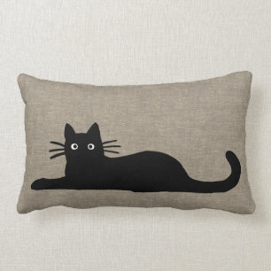 Black Cats Lumbar Cushion