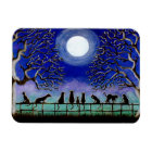 Black cats magnet "Nine Tails"