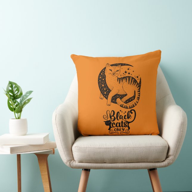 Black Cats Only Halloween  Cushion (Chair)