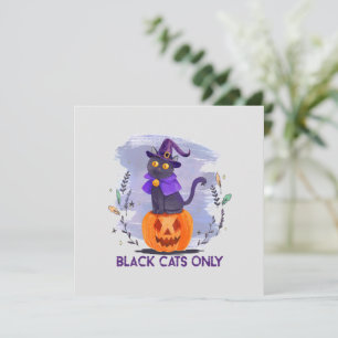 Black Cats Only – Witch Cat on Jack-O’-Lantern