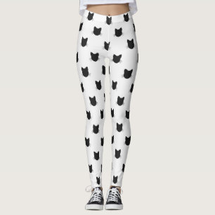 Black cats pattern Leggings
