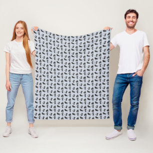 black cats patterns fleece blanket