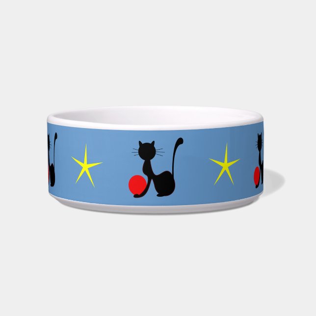 Black cats Pet Bowl (Front)