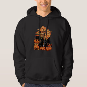 Black Cats Pumpkin Autumn Halloween Costume For Ca Hoodie