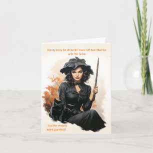 Black Cats Purrfect Babysitter Halloween Card