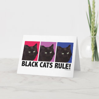 Black Cats RULE! Blank Card