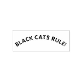 "BLACK CATS RULE" CAT LOVER QUOTE, WITCH'S FRIEND  SELF-INKING STAMP