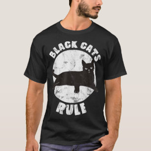 Black Cats Rule Dad Kitty Daddy Cat Mum Christmas  T-Shirt