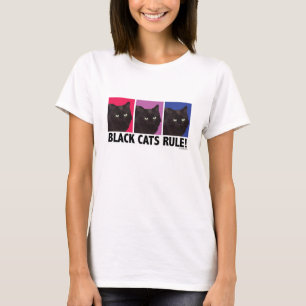 Black Cats RULE! Ladies Fitted Tee