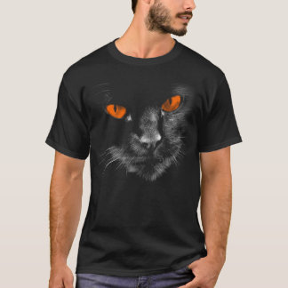 Black Cats Rule - Orange Eyes T-Shirt