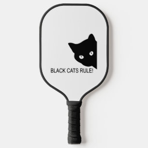 Black cats rule pickleball paddle