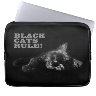 Black Cats Rule - Sleepy Hello Darkness Laptop Sleeve