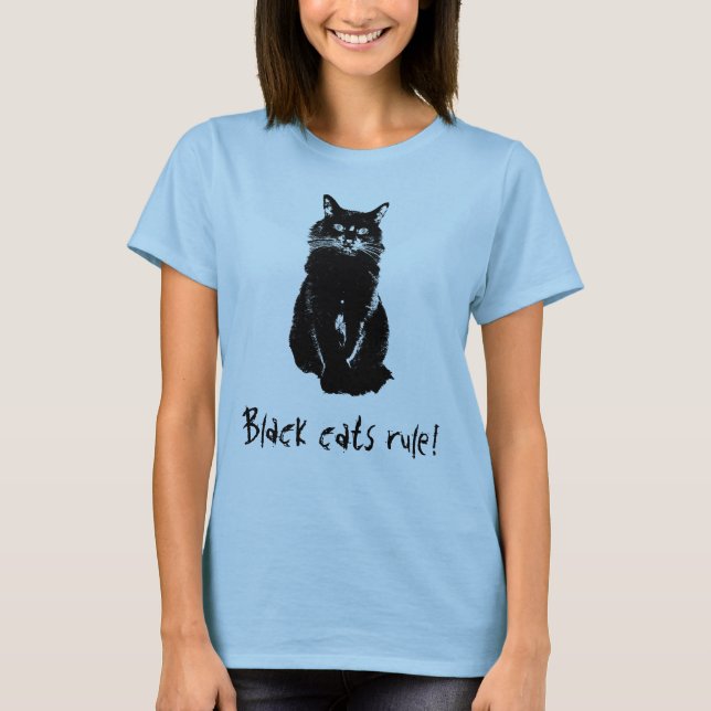 Black Cats Rule T-shirt (Front)