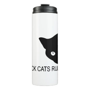 Black cats rule thermal tumbler