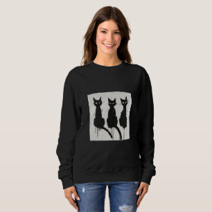 Black Cats Silhouette Sweatshirt