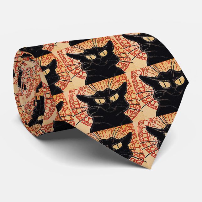 Black Cats Tie (Rolled)