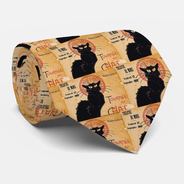 Black Cats Tie (Rolled)