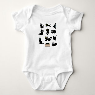 Black Cats Vinyl Sticker Cute  Cat  Baby Bodysuit