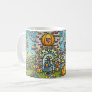 BLACK CATS, WITCH PUMPKIN PIE FACTORY CLASSIC MUG