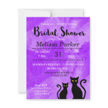 Black Cats Witchy Halloween Bridal Shower Party