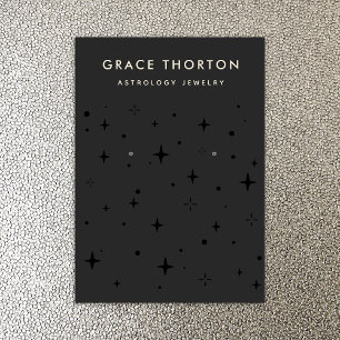 Black Celestial Star Earring Jewellery Display Ca Business Card