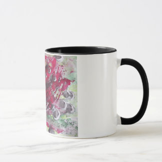Black cellular life bubbles  Abstract Art Mug