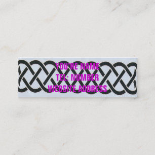 Black Celtic knot on White Mini Business Card