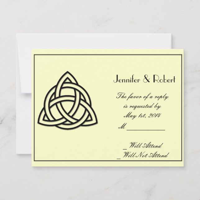 Black Celtic Knot Response Card (Front)