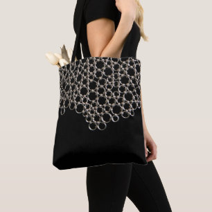 Black Chain Links Tote Bag