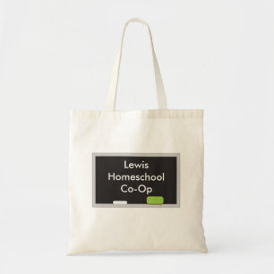 Black Chalk board Homeschool Co Op Tote Bag