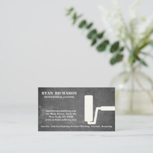 Black Chalkboard House Painting Business Card