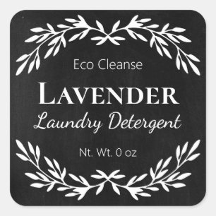 Black Chalkboard Laundry Detergent Labels