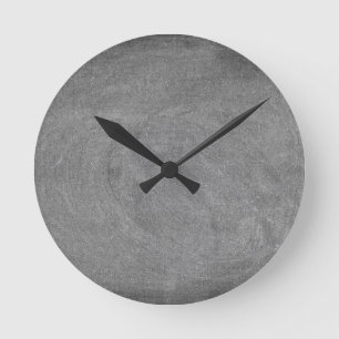 Black Chalkboard Personalized Round Clock