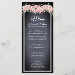 Black Chalkboard Wedding Menu