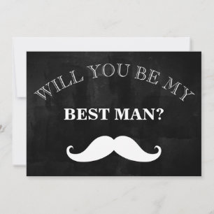Black Chalkboard Will You Be My Best Man? Invitation