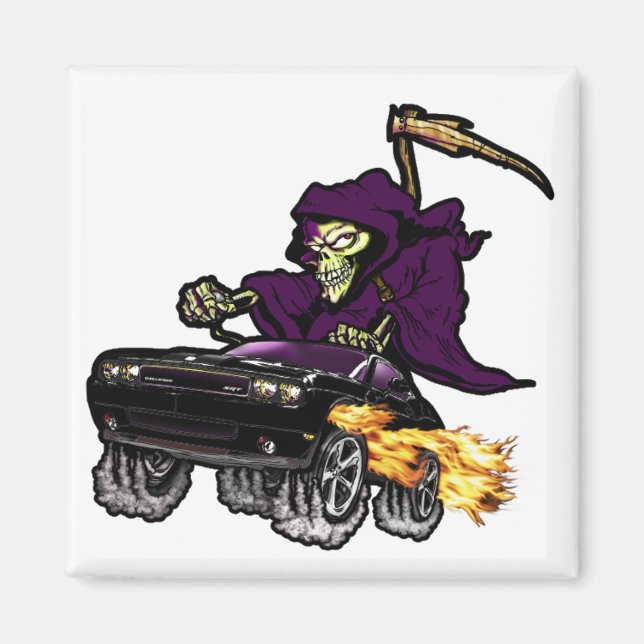 Black Challenger SRT8 Magnet (Front)