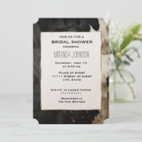 Black Champagne Gold Cowhide Bridal Shower