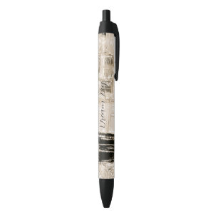 Black Champagne Gold Glam Gifts Ink Pen