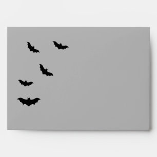 Black Chandelier and Bats Invitation Envelope