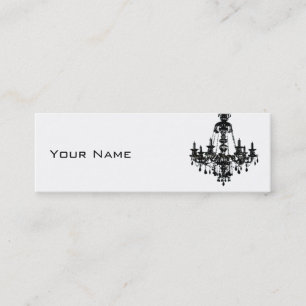 Black Chandelier Mini Business Card