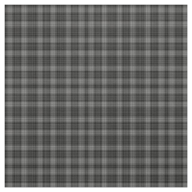 Black Charcoal Gray Tartan Plaid Fabric (Swatch)