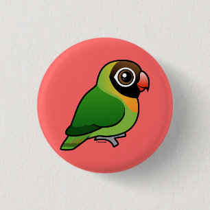 Black-cheeked Lovebird 3 Cm Round Badge
