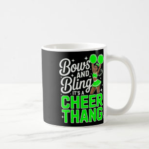 Black Cheerleader Bows Cheer Melanin Cheerleading  Coffee Mug