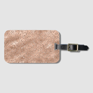 Black Cheetah Leopard Skin Print Pattern Animal Luggage Tag