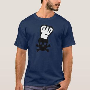 black chef skull chefs head cook T-Shirt